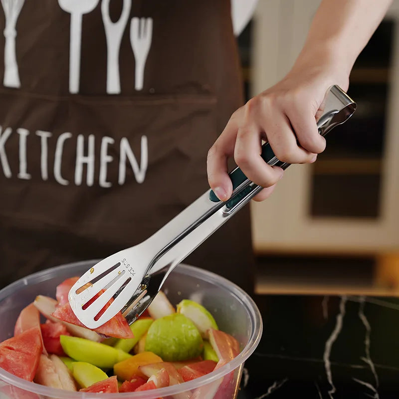 Stainless Steel Food Tongs Meat Salad Grill Clip