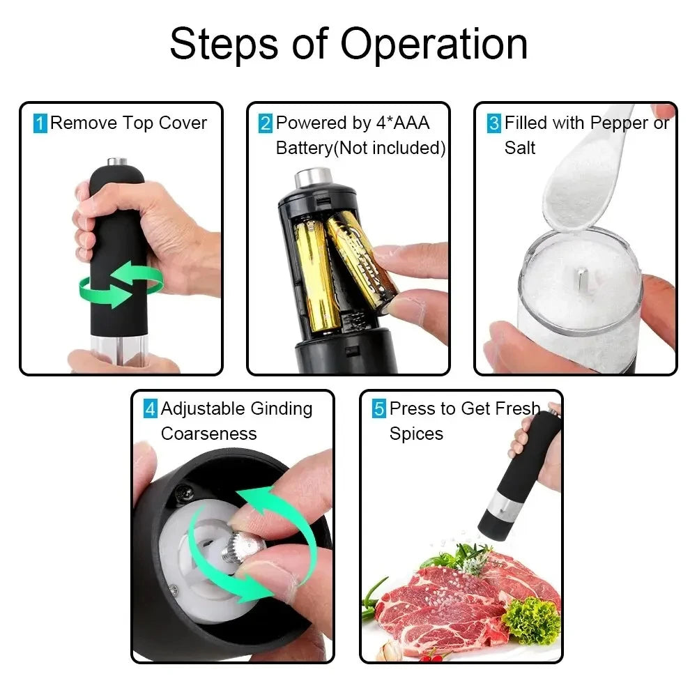 Electric Salt Pepper Grinder