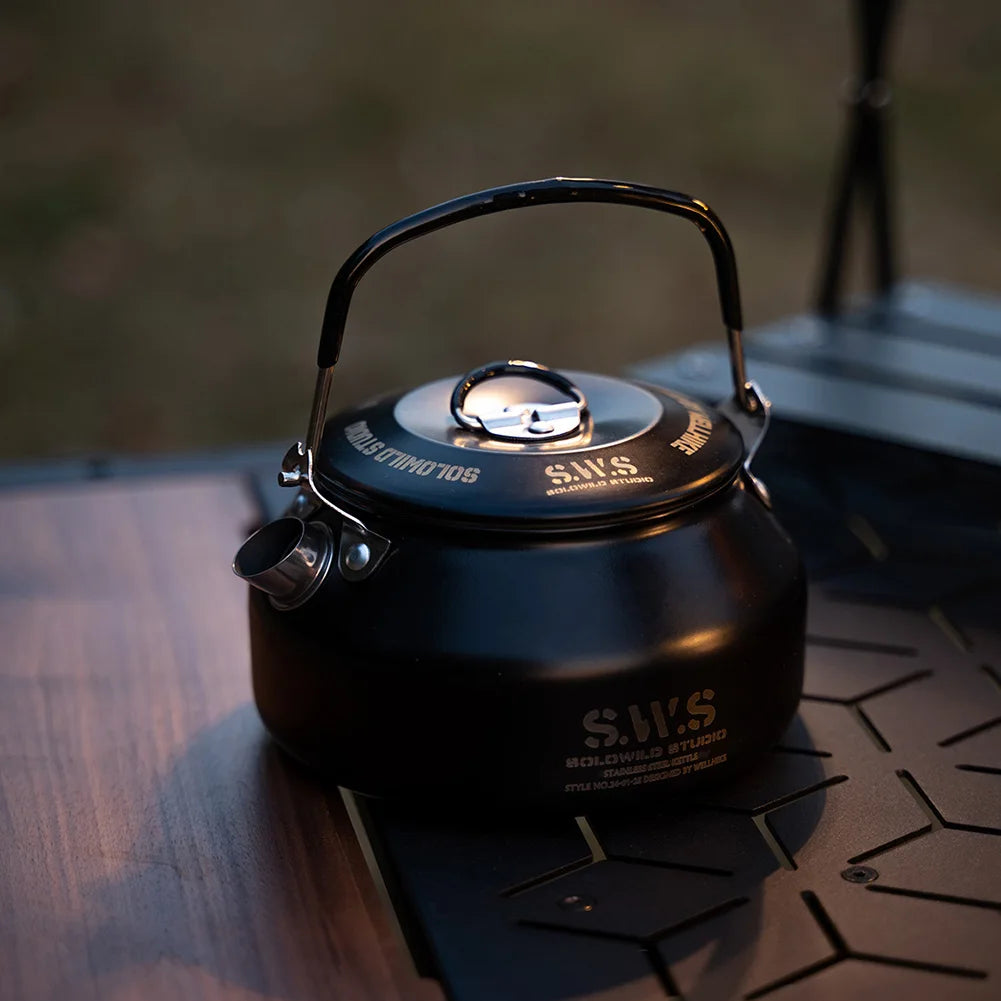 0.8L Portable Stainless Steel Camping Kettle