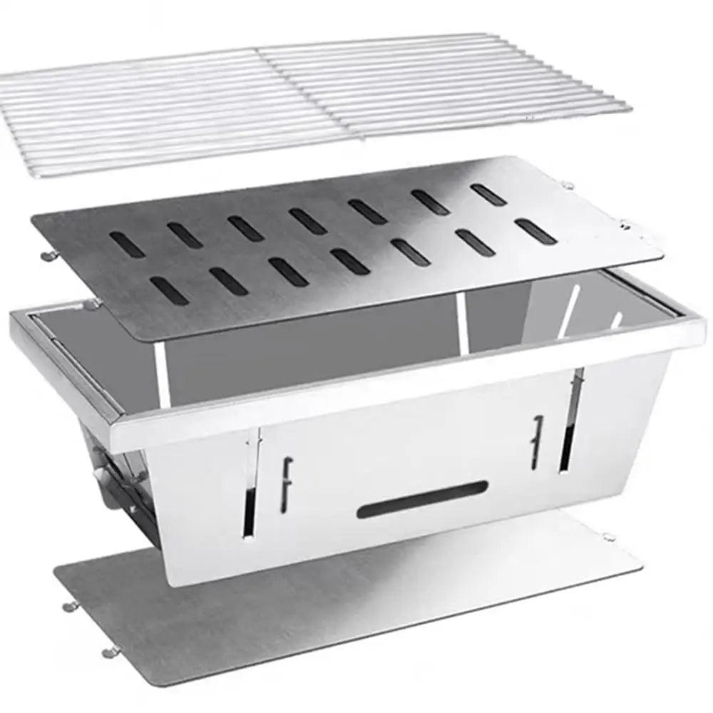 Stainless Steel Folding Smokeless Charcoal Barbecue Stove