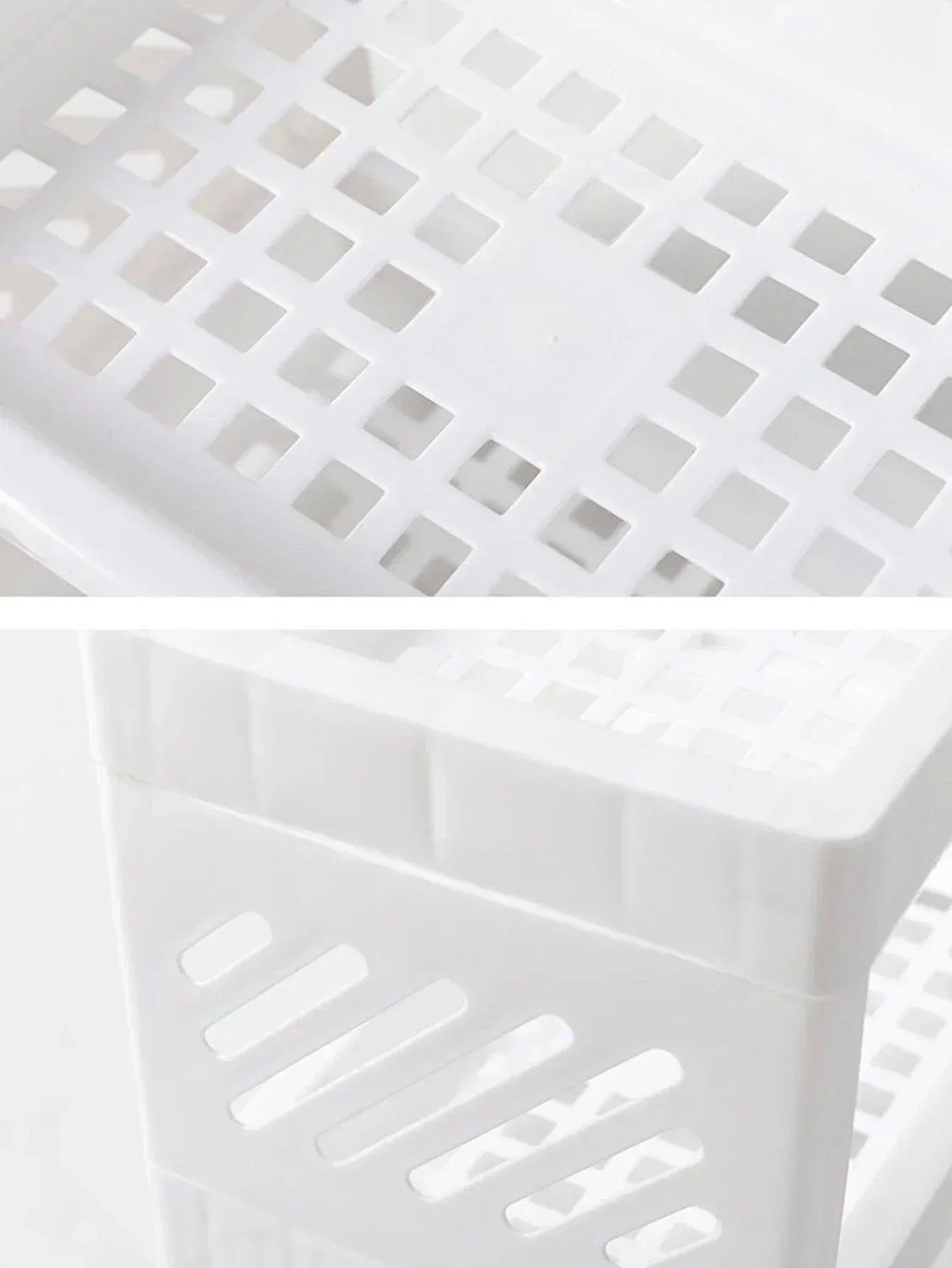 White Double-Layer Desktop Organizer Rack