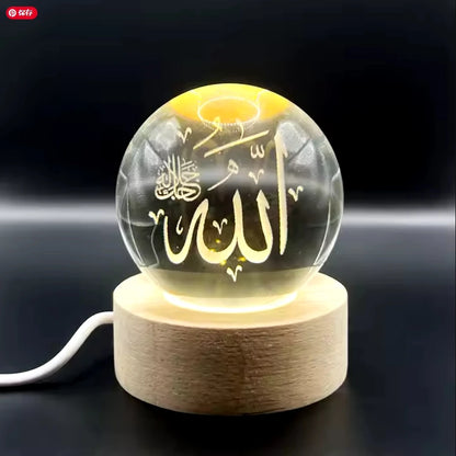 3D Galaxy Crystal Ball Night Lamp
