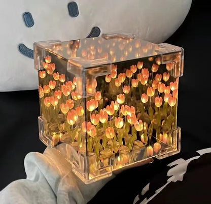 DIY Tulip Flower Cube Night Light