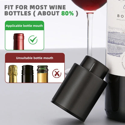 Vacuum Wine Bottle Stopper Seal Push