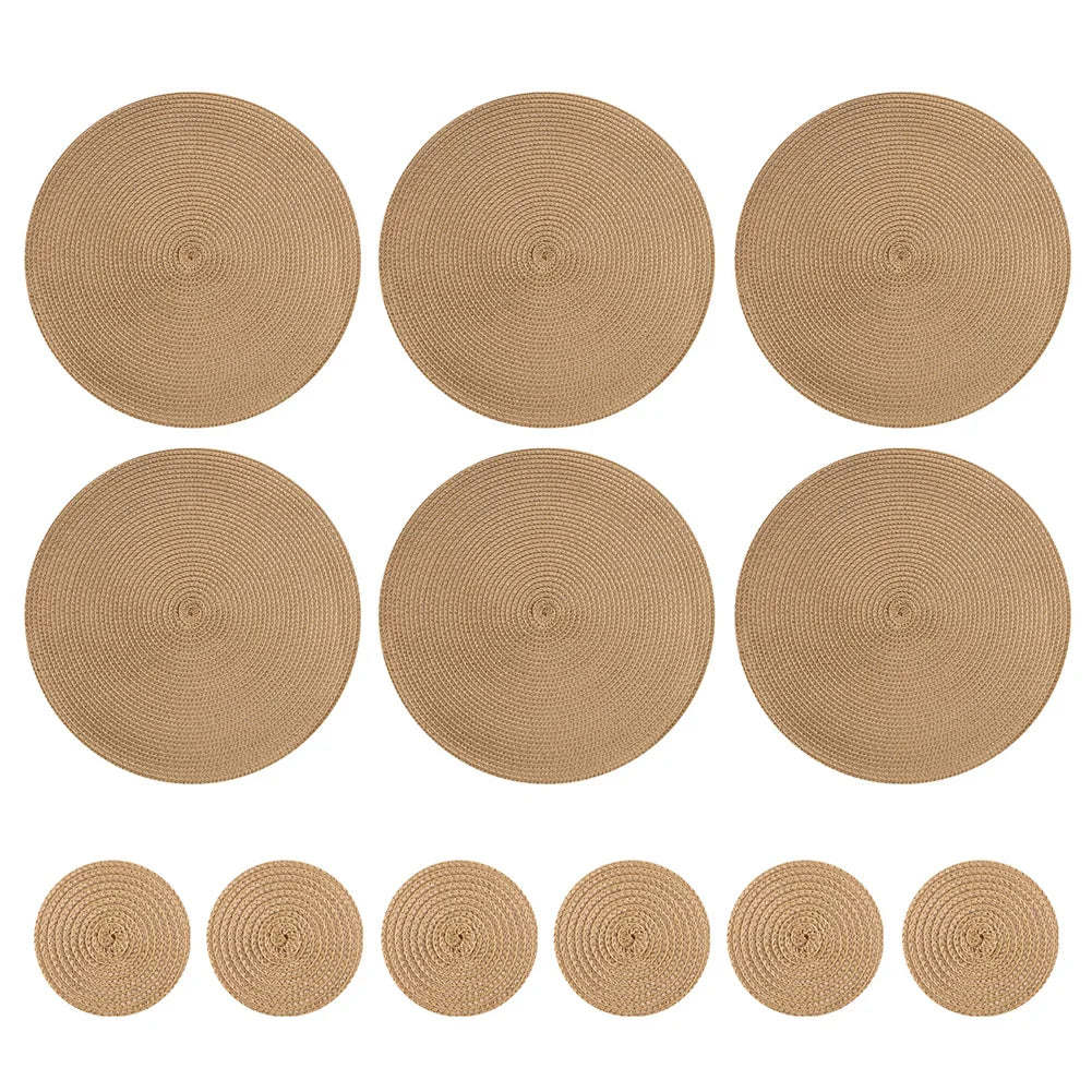 Round Braided Heat-Resistant Washable Dining Placemats