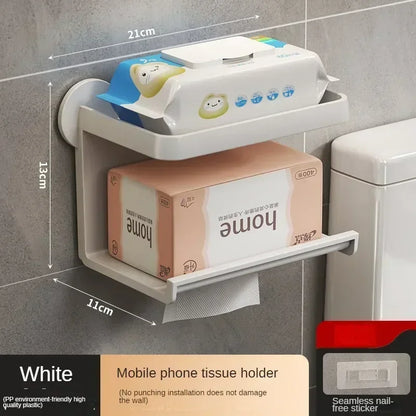 Wall-Mounted Toilet Paper Holder Stand