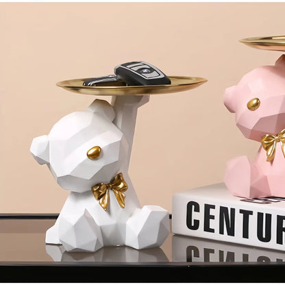 Geometric Resin Bear Storage