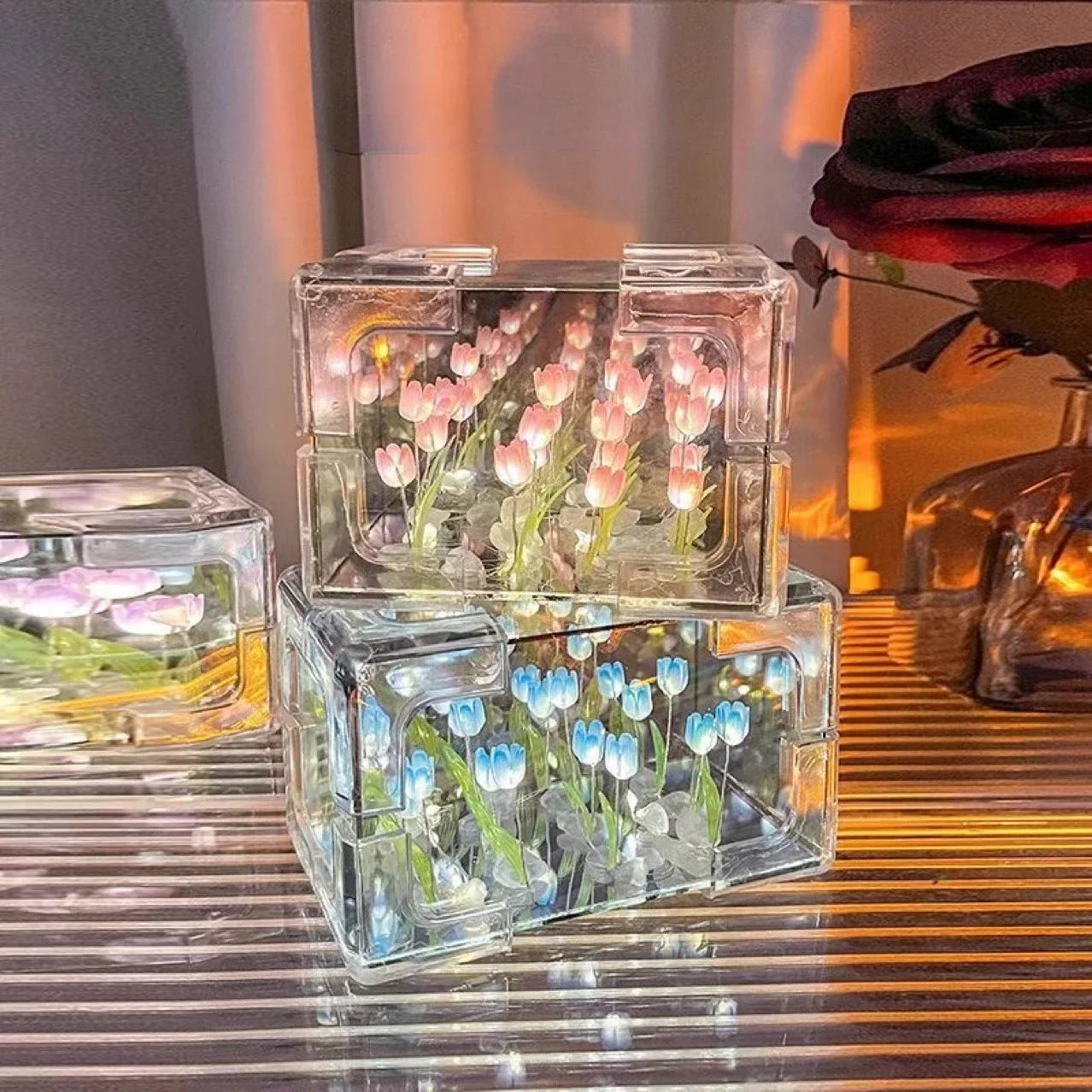 DIY Tulip Flower Cube Night Light