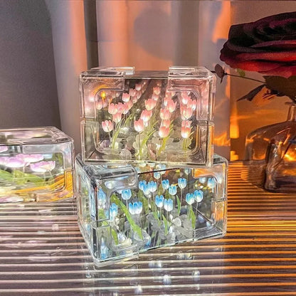 DIY Tulip Flower Cube Night Light