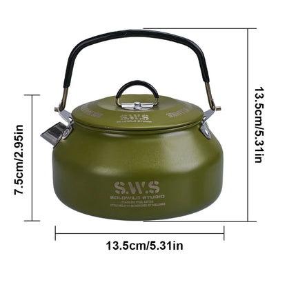 0.8L Portable Stainless Steel Camping Kettle