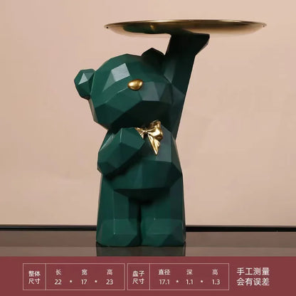 Geometric Resin Bear Storage