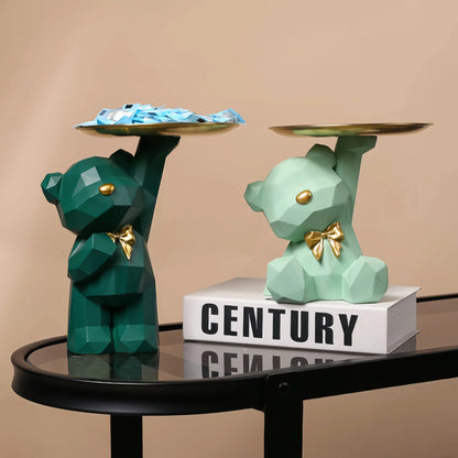 Geometric Resin Bear Storage