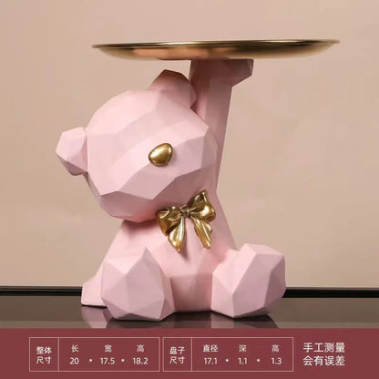 Geometric Resin Bear Storage
