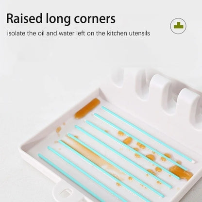 Non-Slip Kitchen Spoon Fork Chopsticks Holder Rack