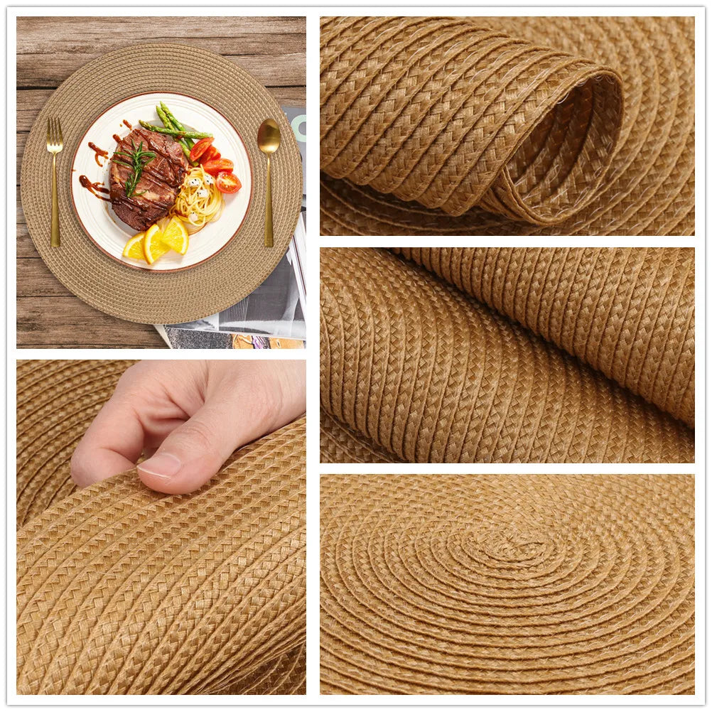 Round Braided Heat-Resistant Washable Dining Placemats