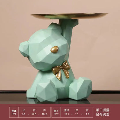Geometric Resin Bear Storage