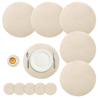 Round Braided Heat-Resistant Washable Dining Placemats