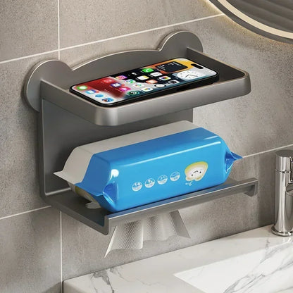 Wall-Mounted Toilet Paper Holder Stand