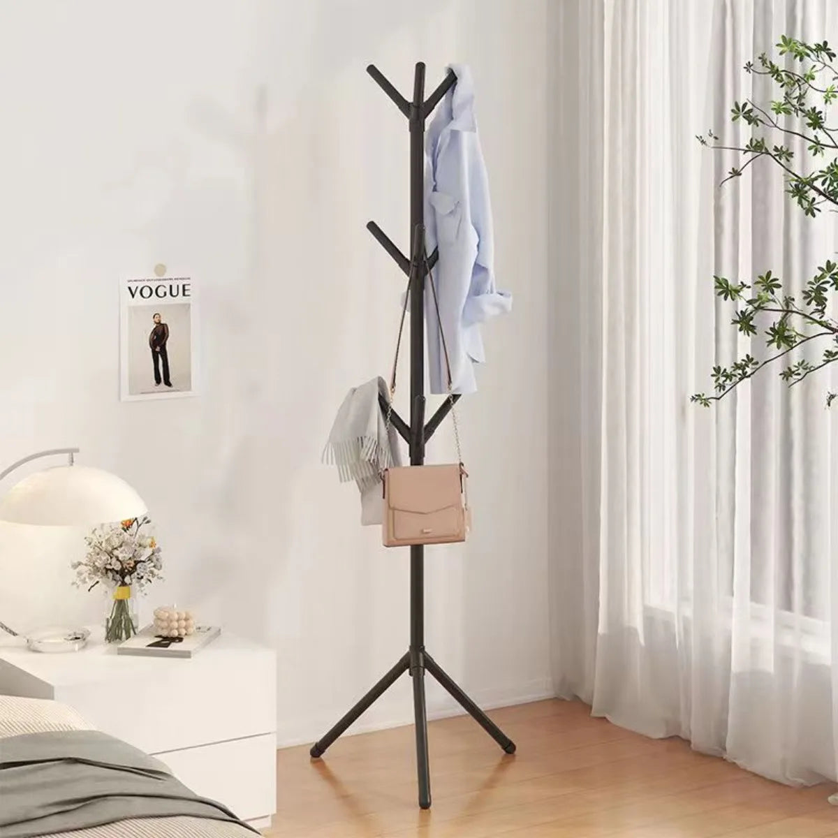Vertical Tree Branch Clothes Rack