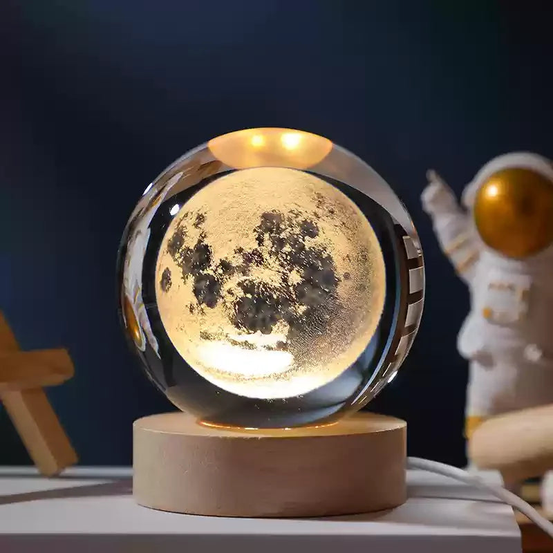 3D Galaxy Crystal Ball Night Lamp