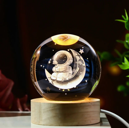 3D Galaxy Crystal Ball Night Lamp