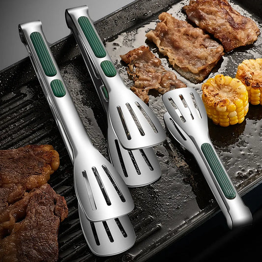 Stainless Steel Food Tongs Meat Salad Grill Clip