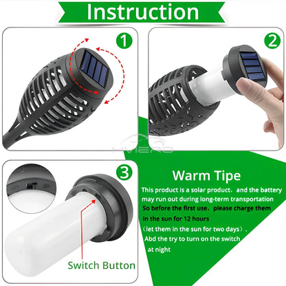 12LED Solar Flame Light