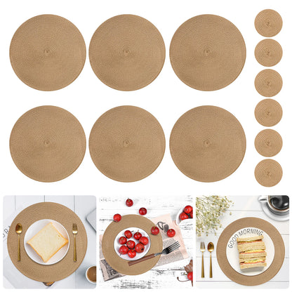 Round Braided Heat-Resistant Washable Dining Placemats