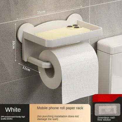 Wall-Mounted Toilet Paper Holder Stand