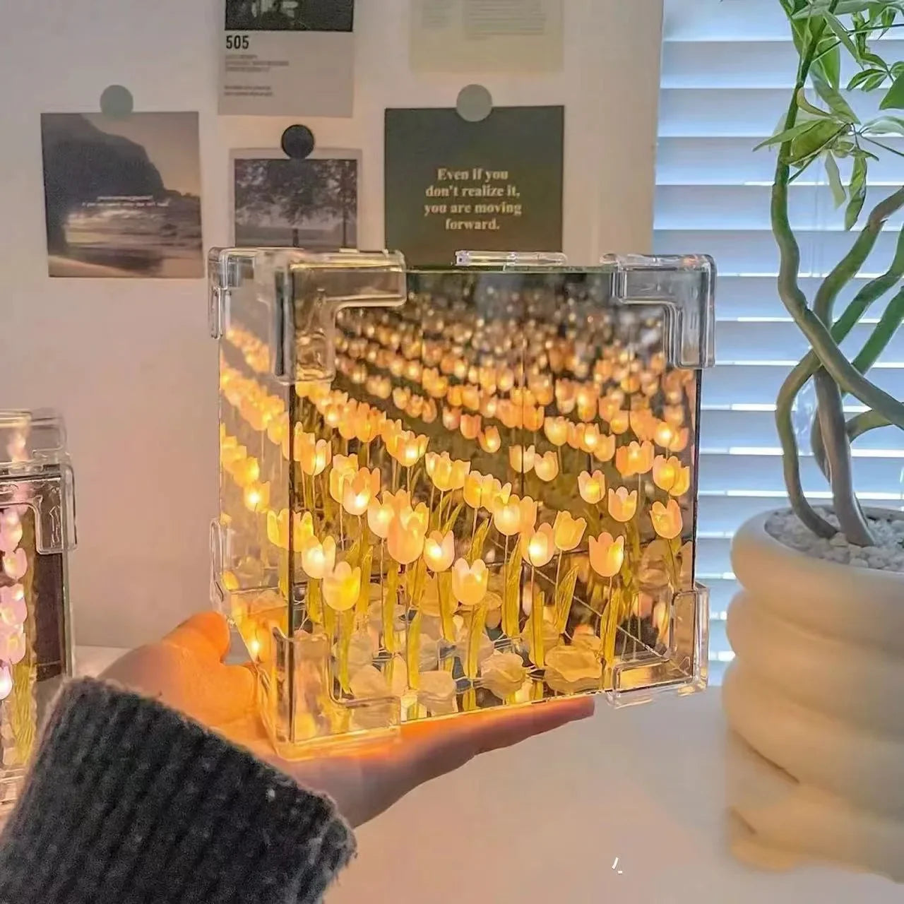DIY Tulip Flower Cube Night Light