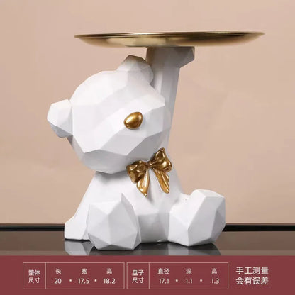 Geometric Resin Bear Storage