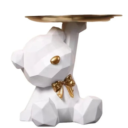Geometric Resin Bear Storage