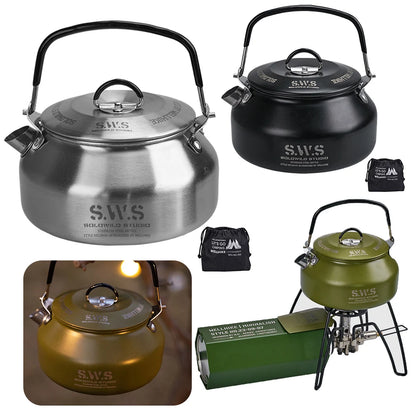0.8L Portable Stainless Steel Camping Kettle