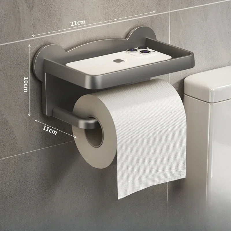 Wall-Mounted Toilet Paper Holder Stand