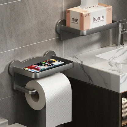 Wall-Mounted Toilet Paper Holder Stand