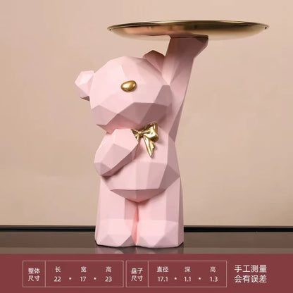 Geometric Resin Bear Storage