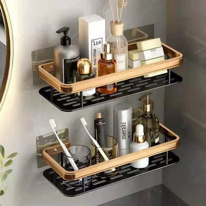 No-Drill Aluminum Bathroom Shelf