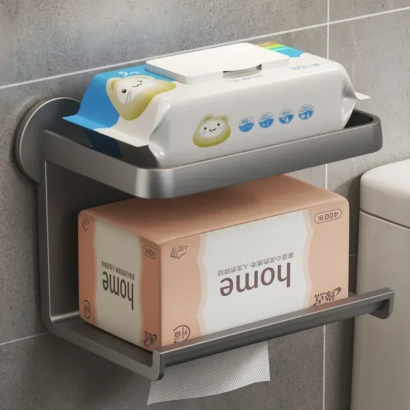 Wall-Mounted Toilet Paper Holder Stand